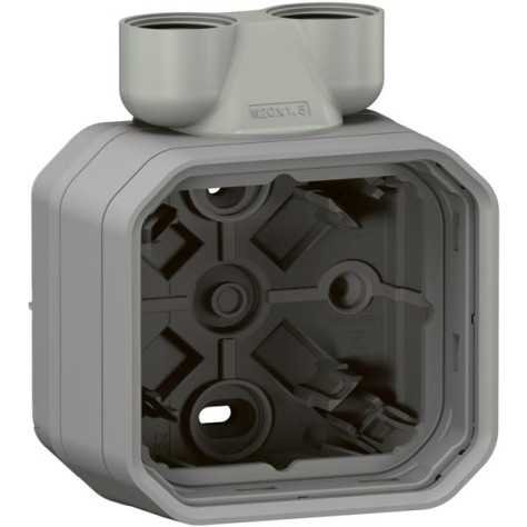 Plexo boîtier 1 poste 2xM20 IP55 - IK08 gris Plexo boîtier 1 poste 2xM20 IP55 - IK08 gris