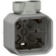 Plexo boîtier 1 poste 2xM20 IP55 - IK08 gris