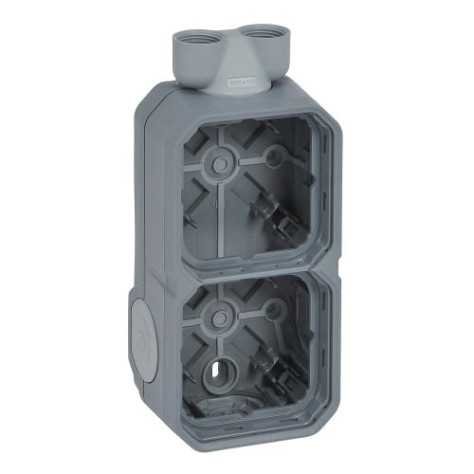 Plexo boîtier 2 poste 2xM20 verticale IP55 IK08 gris Plexo boîtier 2 poste 2xM20 verticale IP55 IK08 gris