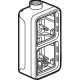 Plexo boitier vertical 2 pos 2 entrées M20 gris