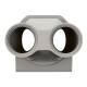 Plexo PE embout 2 entrées ISO20 gris