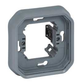 Plexo support plaques 1 poste équipé de griffes IP55 gris