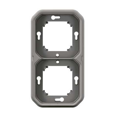 Plexo support plaques 2 poste horiz. ou vertic. IP55 gris Plexo support plaques 2 poste horiz. ou vertic. IP55 gris