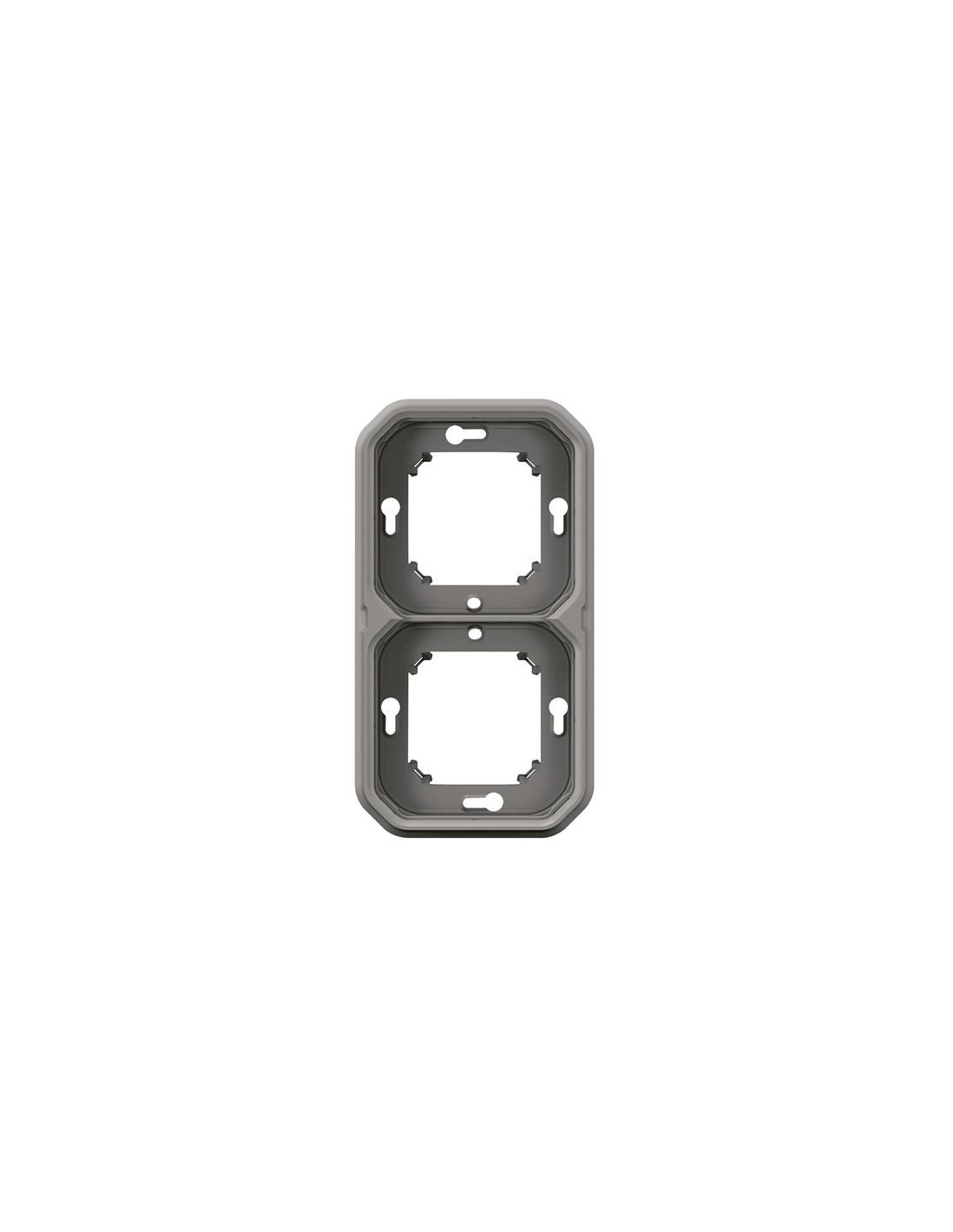 Plexo support plaques 2 poste horiz. ou vertic. IP55 gris