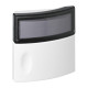 Sonnette Salsa porte-étiquette 24V 2A IP44 IK06 70x70x25mm blanc