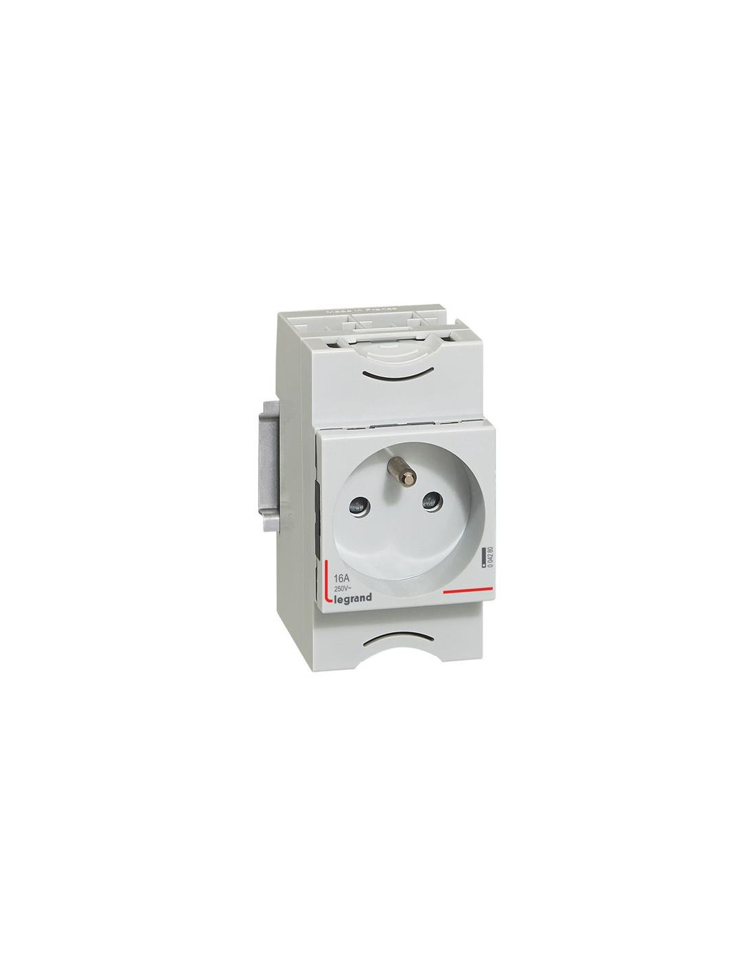 Prise de courant modulaire - 10/16 A 250 V - 2 P + T - 2,5 modules