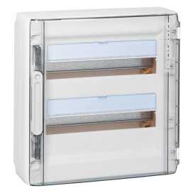 XL³125 coffret en saillie 2 rangées 36 modules porte transparente