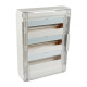 XL³125 coffret en saillie 3 rangées 54 modules porte transparente