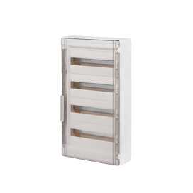 XL³125 coffret en saillie 4 rangées 72 modules porte transparente