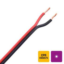 Câble haut-parleur PVC rouge/noir intérieur Eca 2X1,5mm² - R100