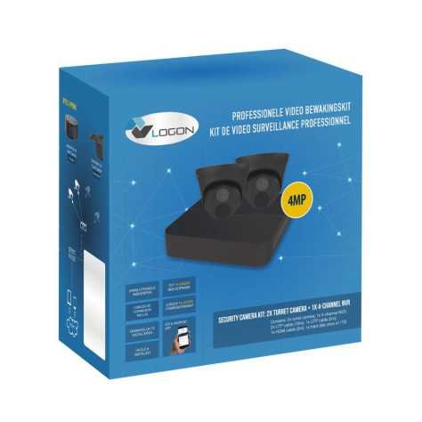Kit de caméras 2x 4MP tourelle 2.8mm - NVR 4 canaux - noir