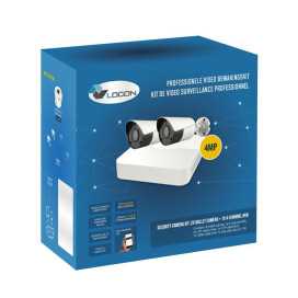 Kit de caméras 2x 4MP mini bullet 2.8mm avec NVR 4 canaux - blanc
