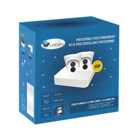 Kit de caméras 2x 4MP tourelle 2.8mm avec NVR 4 canaux - blanc