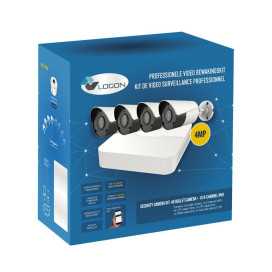 Kit de caméras 4x 4MP mini bullet 2.8mm avec NVR 8 canaux - blanc