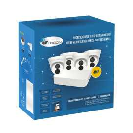 Kit de caméras 4x 4MP tourelle 2.8mm avec NVR 8 canaux - blanc