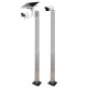 Poteau télescopique Fermé 3m - Ouvert 6m Charge jusqu’à 30kg - Gris