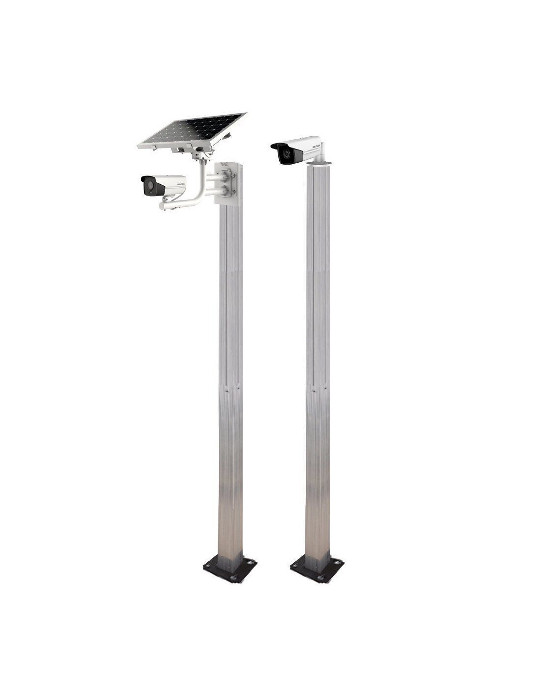 Poteau télescopique Fermé 3m - Ouvert 6m Charge jusqu’à 30kg - Gris