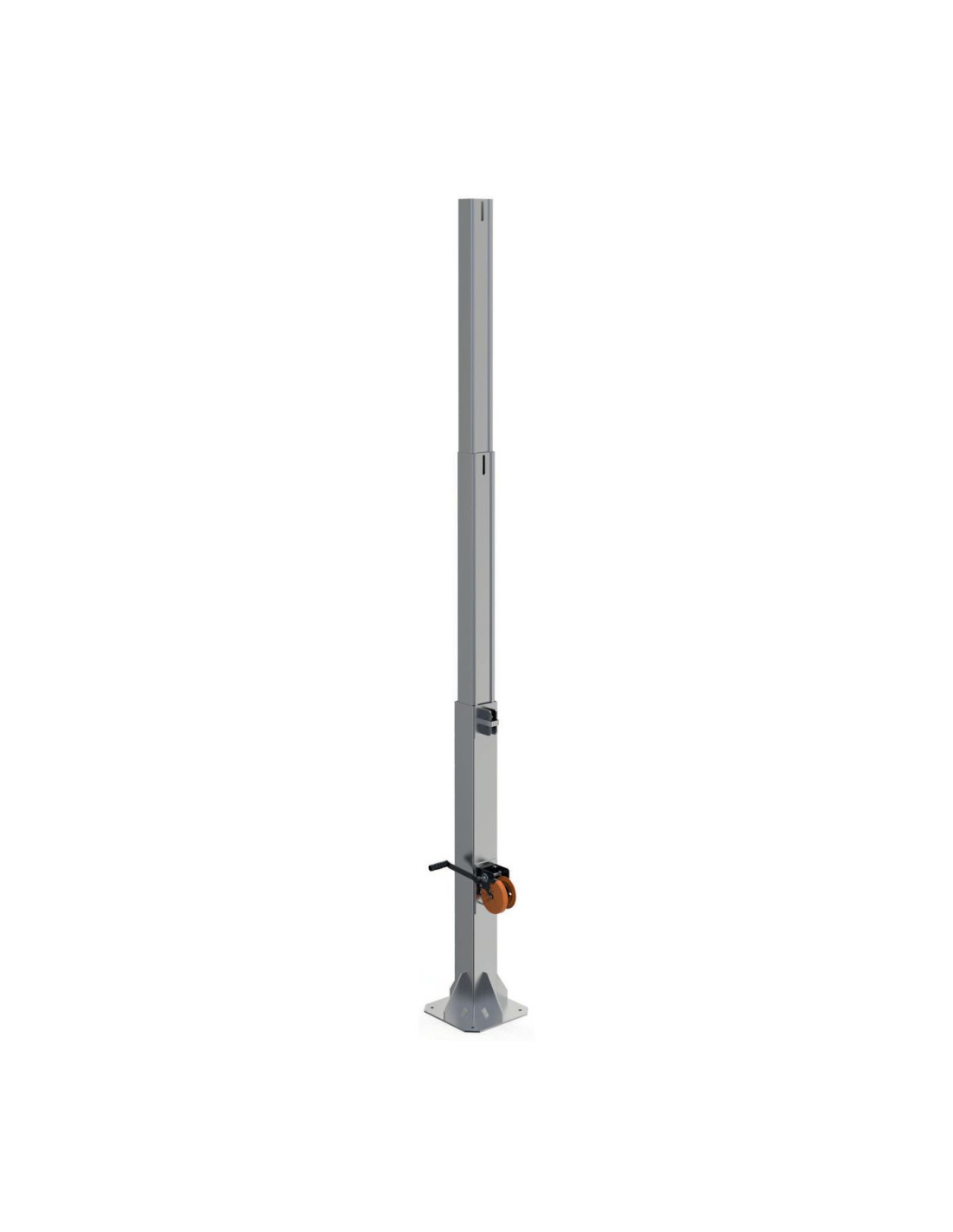 Poteau télescopique Fermé 2m - Ouvert 4m Charge jusqu’à 30kg - Gris