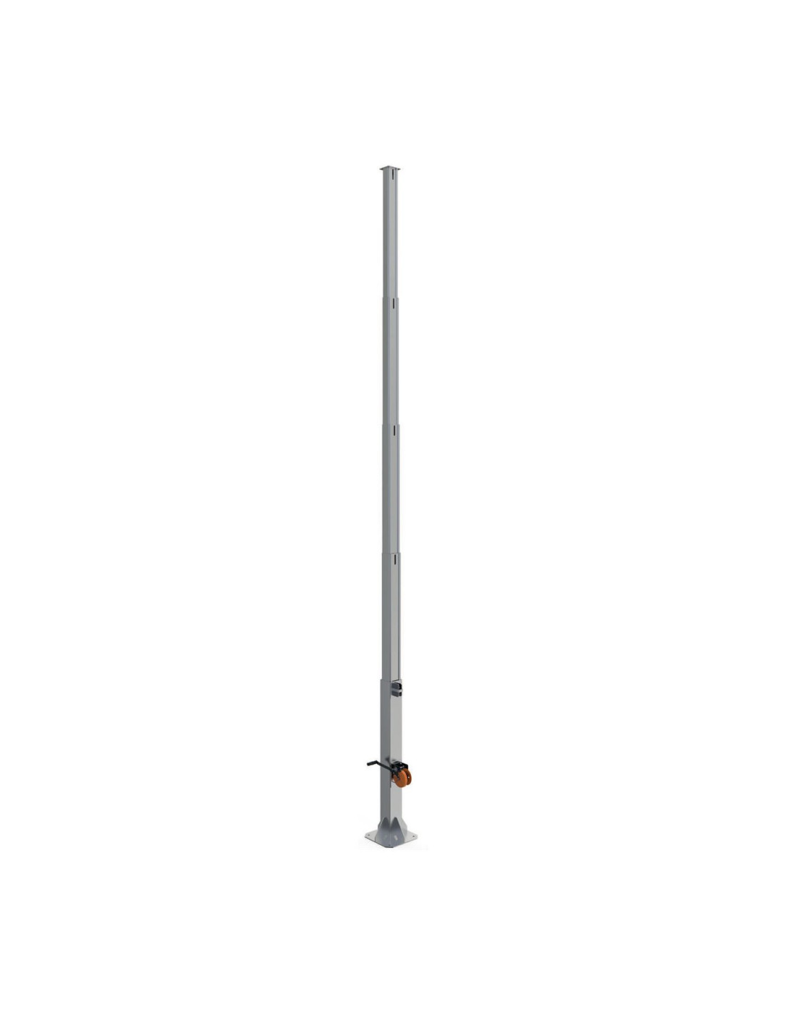 Poteau télescopique Fermé 2m - Ouvert 6m Charge jusqu’à 30kg - Gris