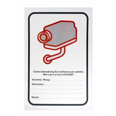 Autocollants CCTV Loi - 10x15cm - 3pcs Autocollants CCTV Loi - 10x15cm - 3pcs