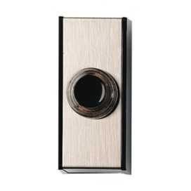 Bouton poussoir 1-24V AC/DC 2A métallique gris argenté noir bouton poussoir