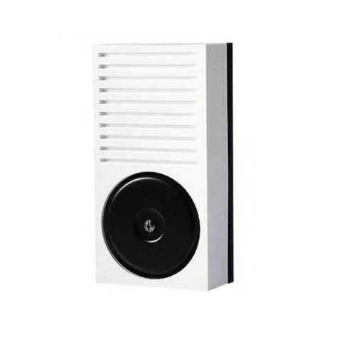 Sonnette filaire/strident sur batteries 2x1,5V (D) 80dB boîtier blanche avec Sonnette filaire/strident sur batteries 2x1,5V (D) 80dB boîtier blanche avec