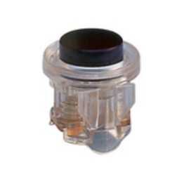 Bouton poussoir 1-24V AC/DC 2A transparant avec bouton noir
