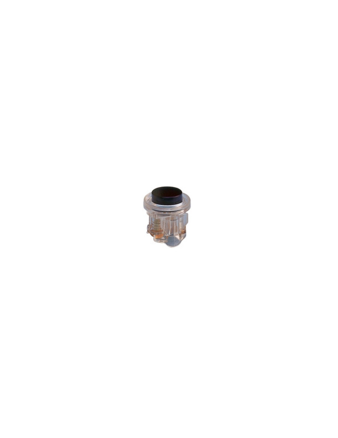 Bouton poussoir 1-24V AC/DC 2A transparant avec bouton noir