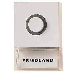 Bouton poussoir 8V illuminé blanc avec plaque signalétique et bouton noir