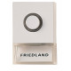 Bouton poussoir 8V illuminé blanc avec plaque signalétique et bouton noir