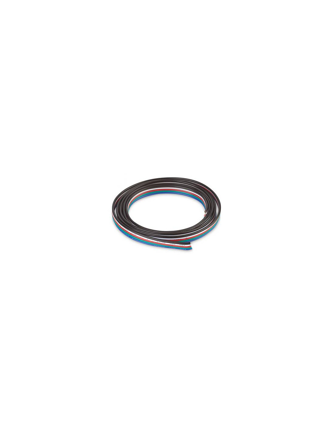 CABLE PLAT 4x0,3mm²-1x0,5mm² RGBW 1m