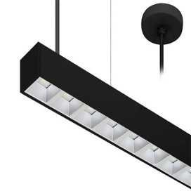 LINEAR 1 P 38W 6625Lm 75° NOIR MAT - ARGENT