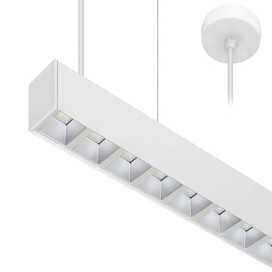 LINEAR 1 P 38W 6625Lm 75° BLANC MAT - ARGENT