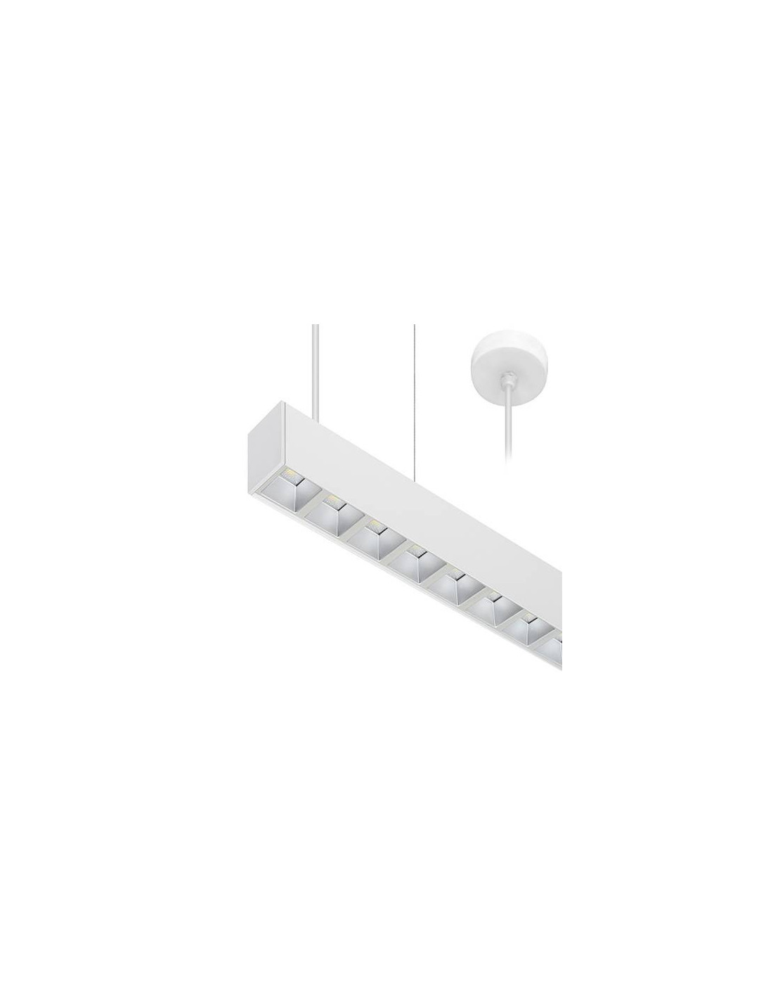 LINEAR 1 P 38W 6625Lm 75° BLANC MAT - ARGENT