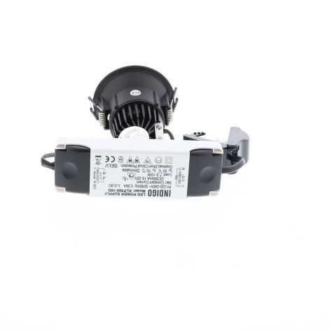 AL3012 RD 9W 1050Lm 3000K 38° IP44 DIM NOIR MAT