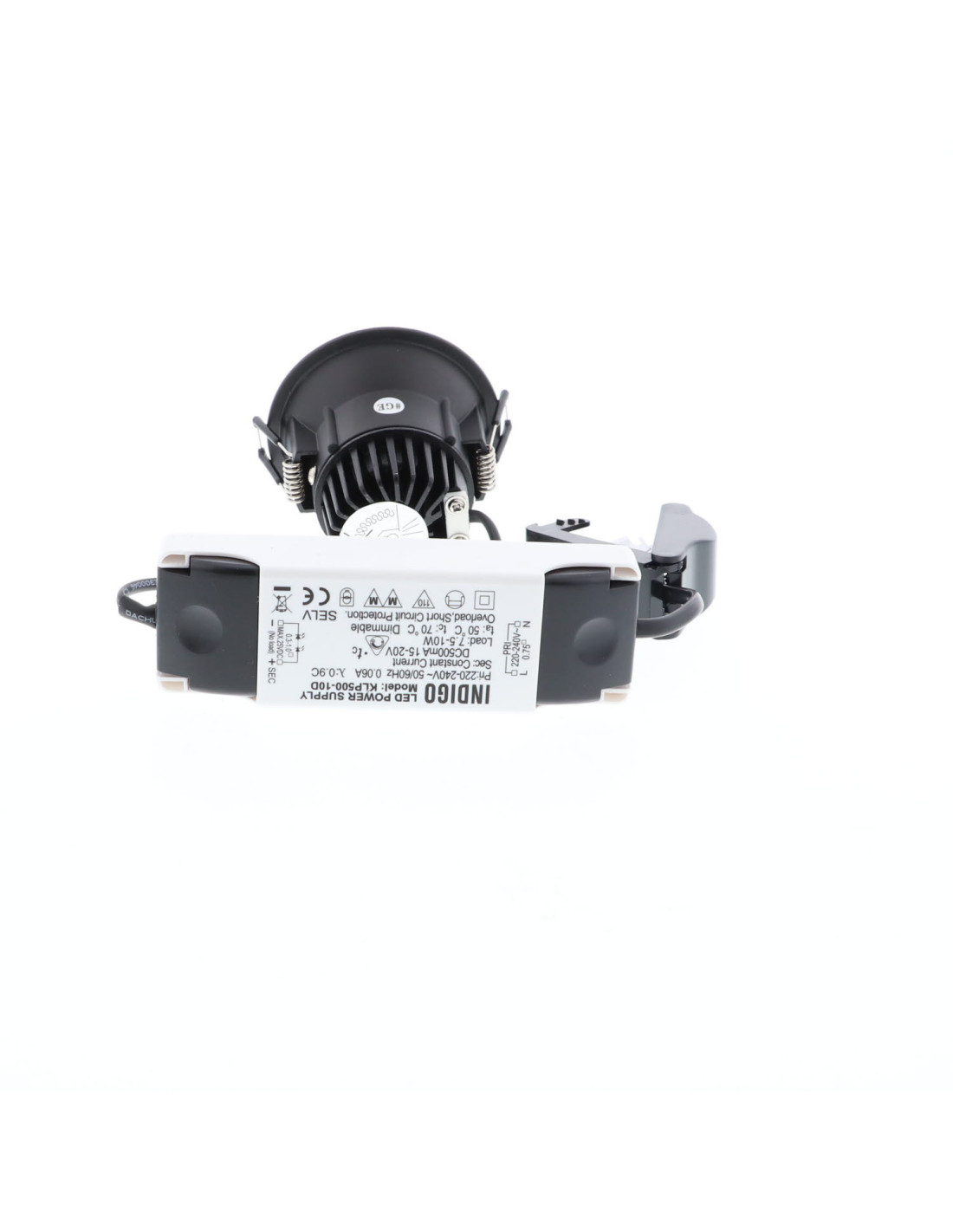 AL3012 RD 9W 1050Lm 3000K 38° IP44 DIM NOIR MAT