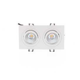 AL2014 SDX 2x9W 2x900Lm 3000K 38° DIM BLANC MAT 2