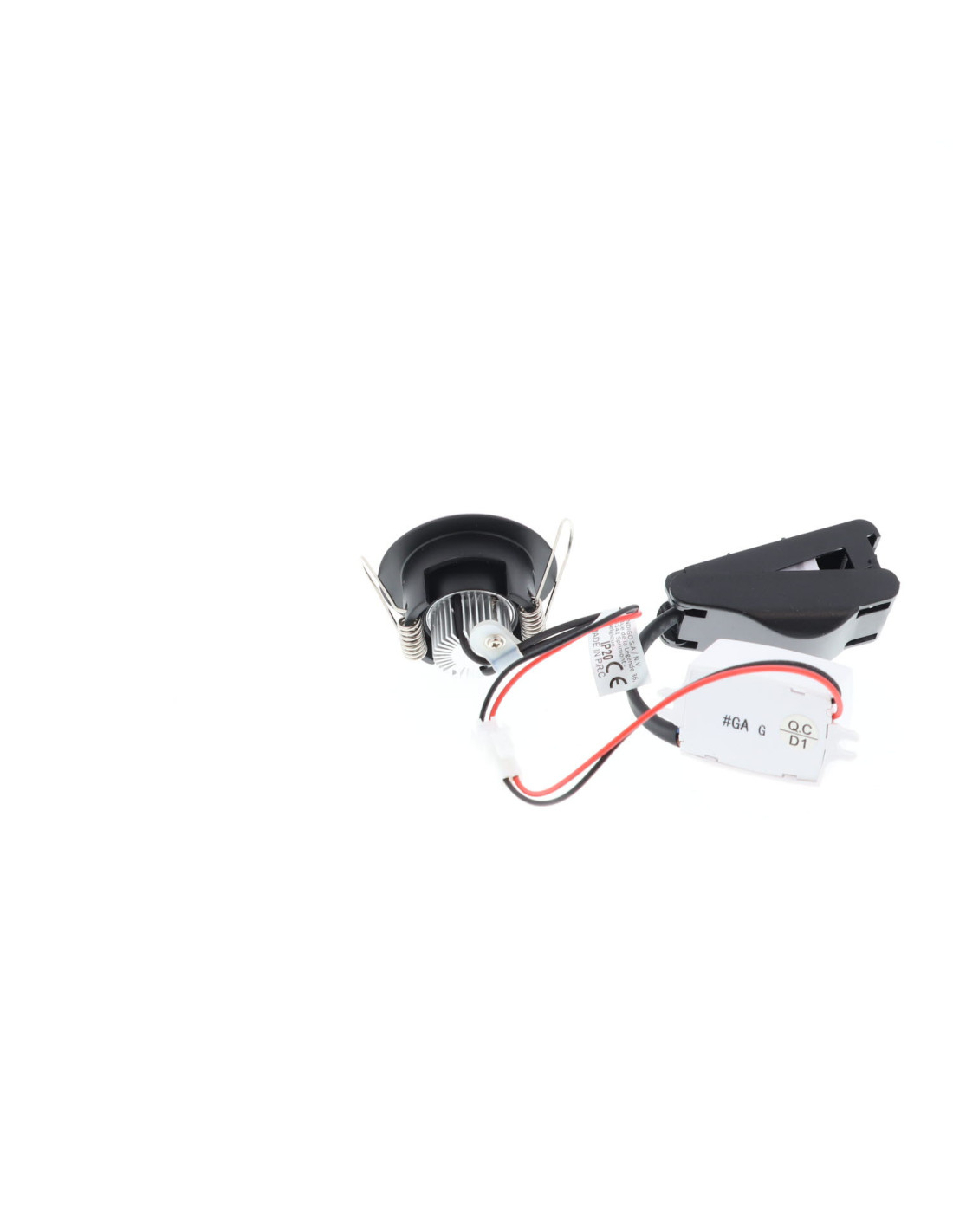 LASY RX 1W 100Lm 3000K 24° IP44 NOIR MAT