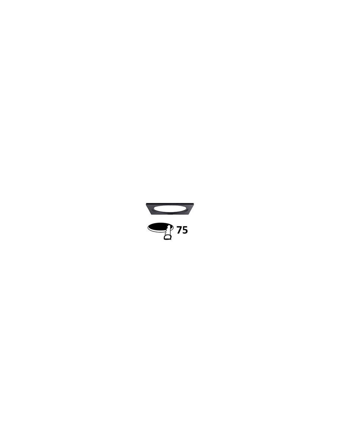 SYLA RD-B BAGUE CARREE 100x100mm NOIR MAT