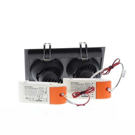 SORA POWER 2x13W 2700K 15° DIM NOIR MAT