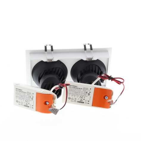 SORA POWER 2x13W 2700K 15° DIM BLANC MAT
