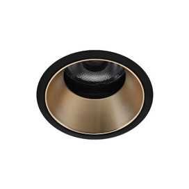 SILK RDX 6W 630Lm 3000K 36° DIM NOIR MAT - CHAMPAGNE