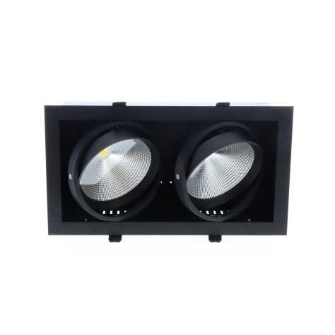 IZA 2 SDX 2x24W 2x3360Lm 60° DIM NOIR MAT