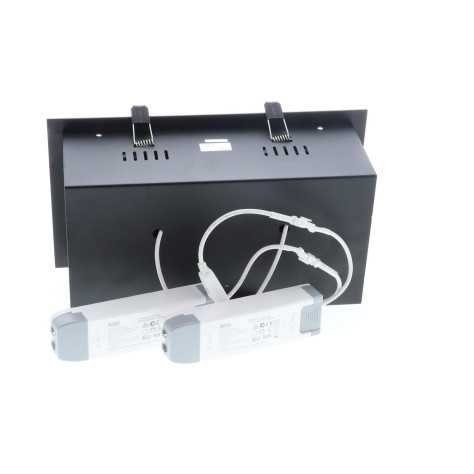 IZA 2 SDX 2x24W 2x3360Lm 60° DIM NOIR MAT