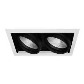 IZA 2 SDX 2x24W 2x2100Lm 60° DIM BLANC MAT