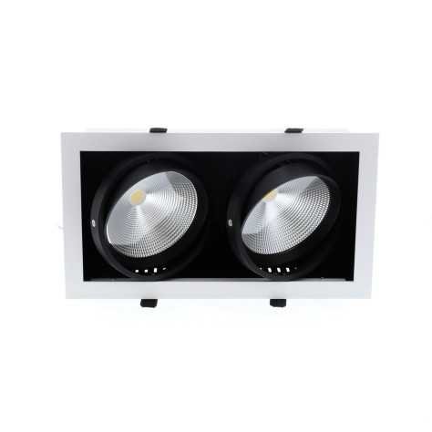 IZA 2 SDX 2x24W 2x2100Lm 60° DIM BLANC MAT