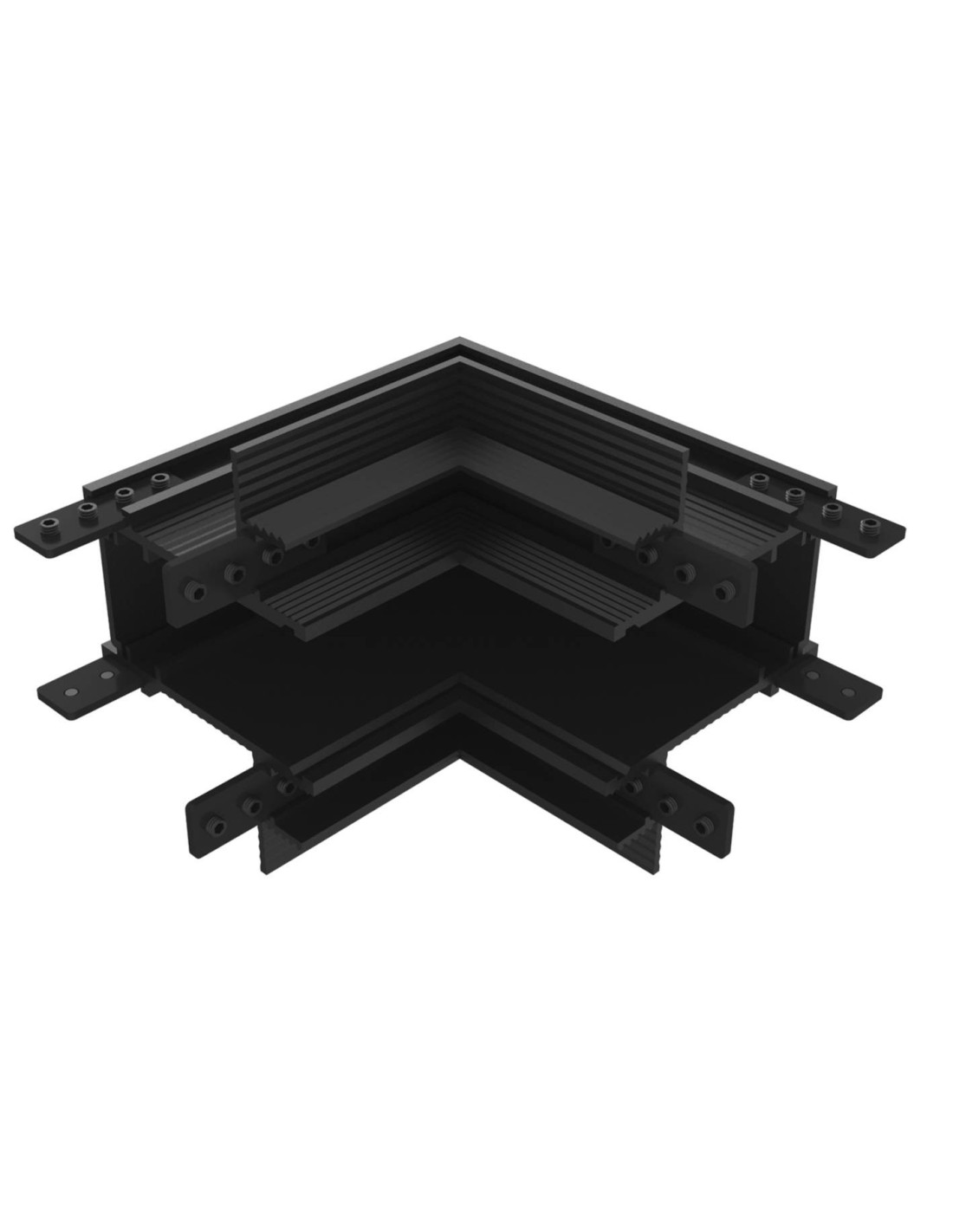 CONNEXION L 90° MUR INT AVEC TR24805 NOIR MAT
