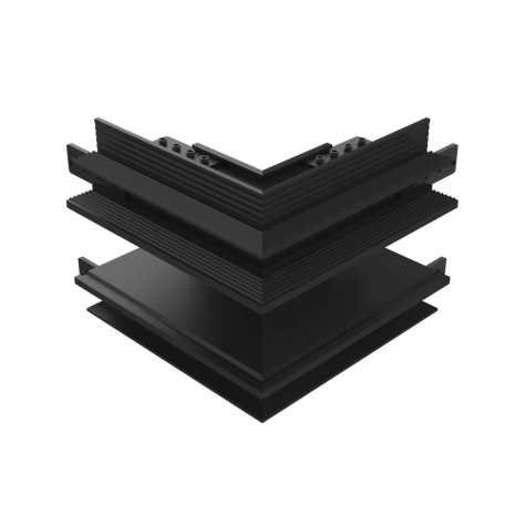 CONNEXION L 90° MUR EXT AVEC TR24805 NOIR MAT