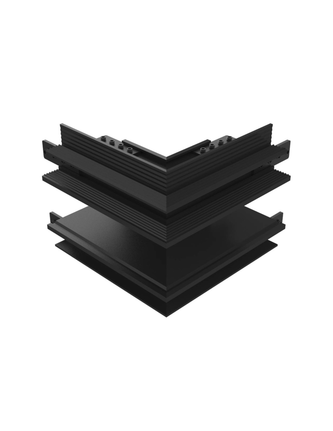 CONNEXION L 90° MUR EXT AVEC TR24805 NOIR MAT