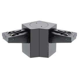 CONNEXION ELEC DOUBLE 120° PLAFOND NOIR MAT